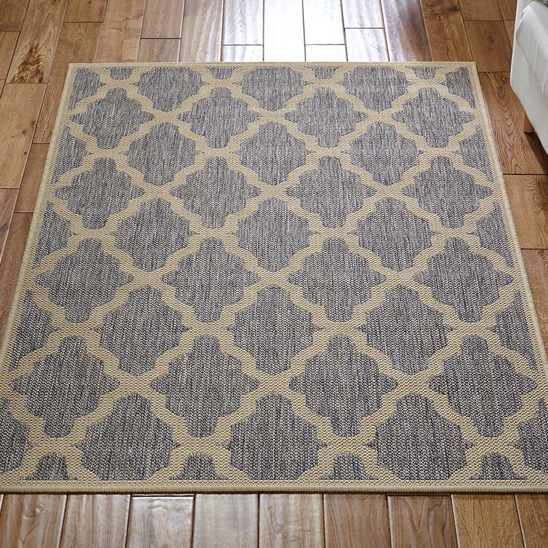 Trellis Flatweave Grey